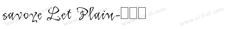 savoye Let Plain字体转换